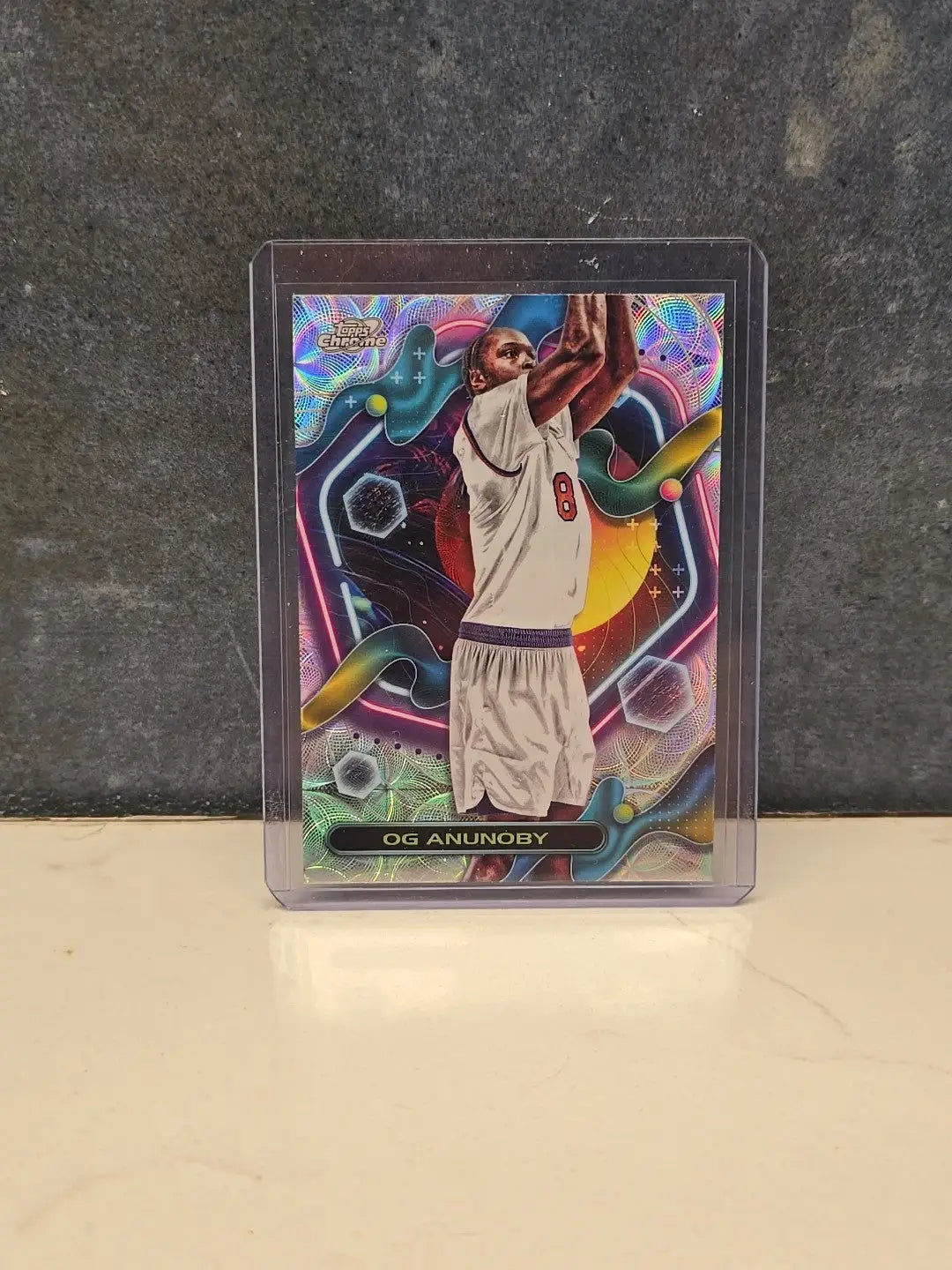 2023-24 Topps Chrome - #123 OG Anunoby Nucleus Refractor - Basketball Card Single