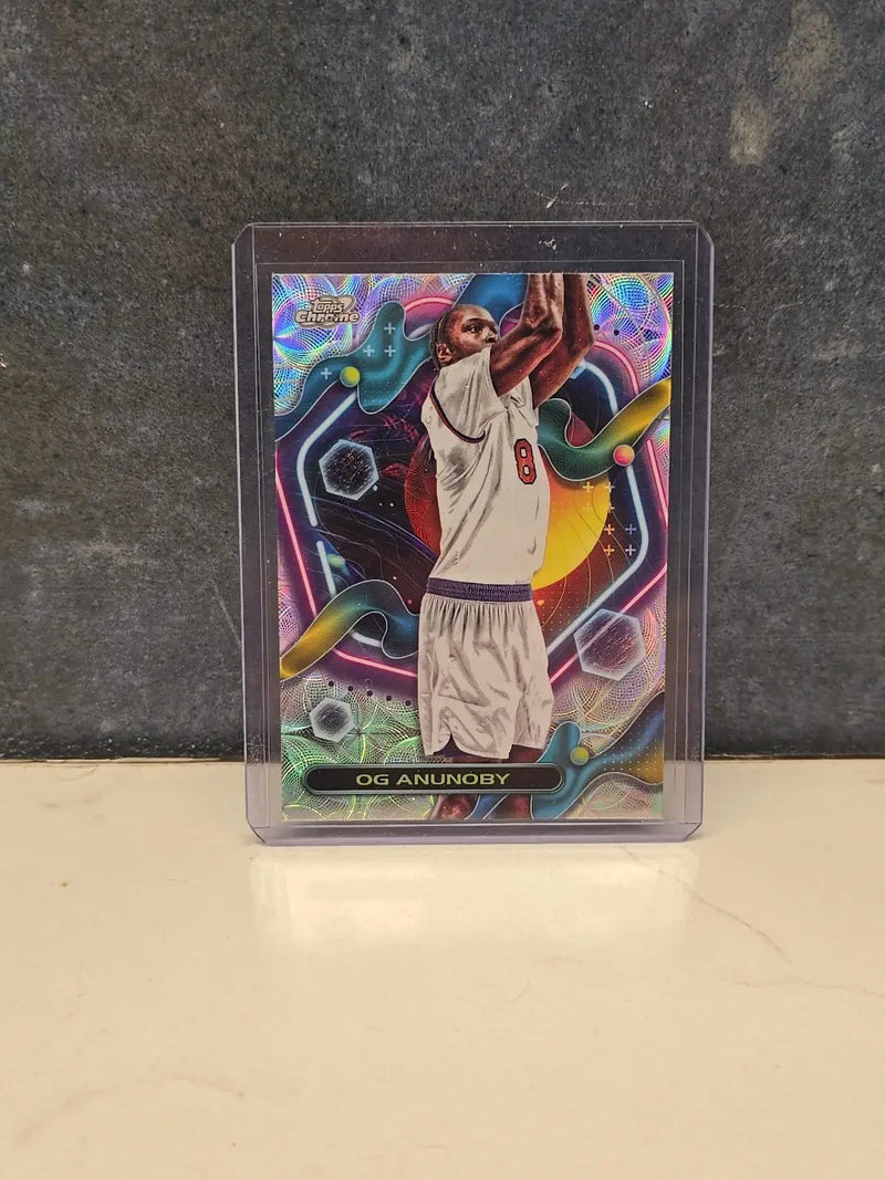 2023-24 Topps Chrome - #123 OG Anunoby Nucleus Refractor - Basketball Card Single