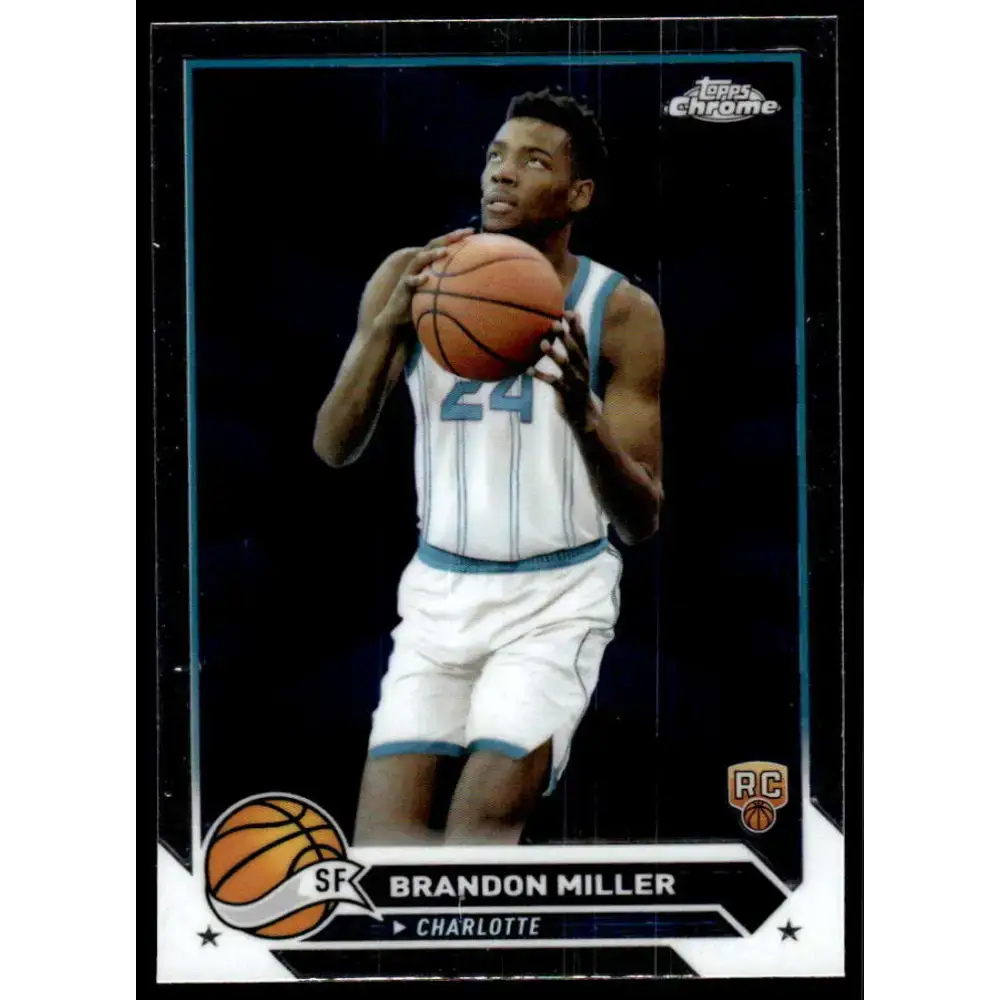 2023-24 Topps Chrome #127 Brandon Miller NM-MT Charlotte Hornets Basketball Card - Basketball Card Single