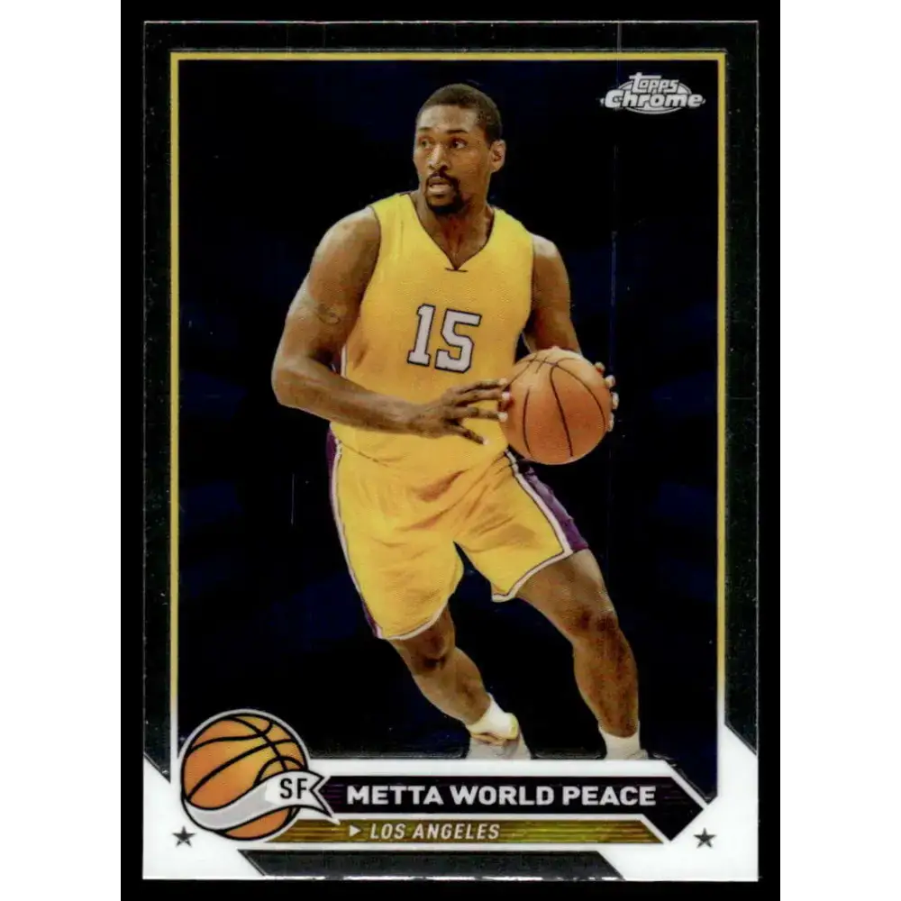2023-24 Topps Chrome #13 Metta World Peace NM-MT Los Angeles Lakers Basketball Card - Basketball Card Single