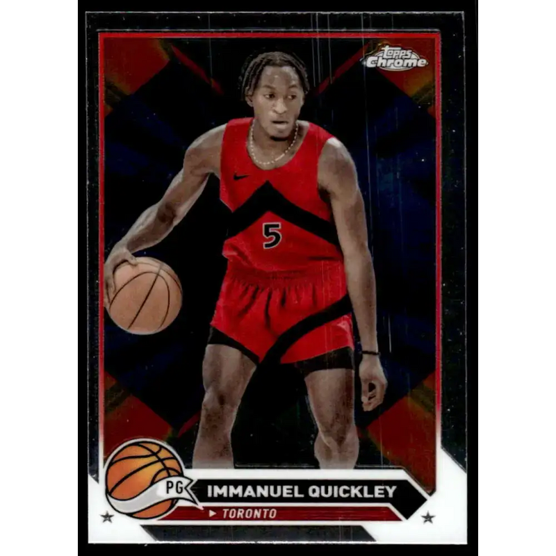 2023-24 Topps Chrome #131 Immanuel Quickley NM-MT Toronto Raptors Basketball Card - Basketball Card Single