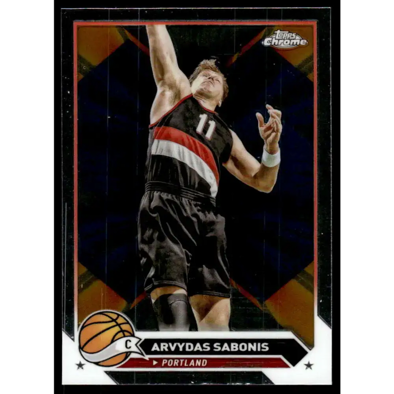 2023-24 Topps Chrome #17 Arvydas Sabonis NM-MT Portland Trail Blazers Basketball Card - Basketball Card Single