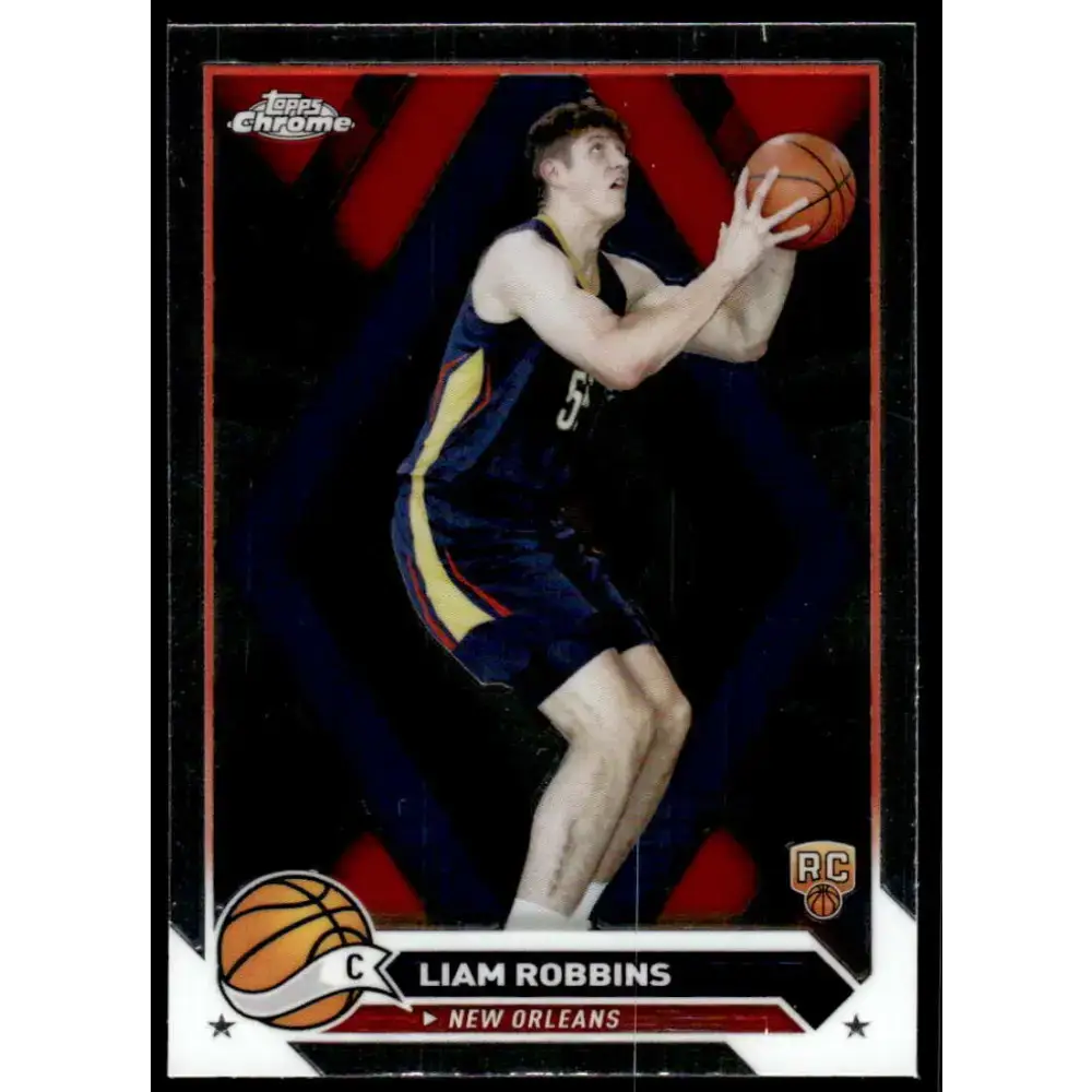 2023-24 Topps Chrome #174 Liam Robbins NM-MT New Orleans Pelicans Basketball Card - Basketball Card Single