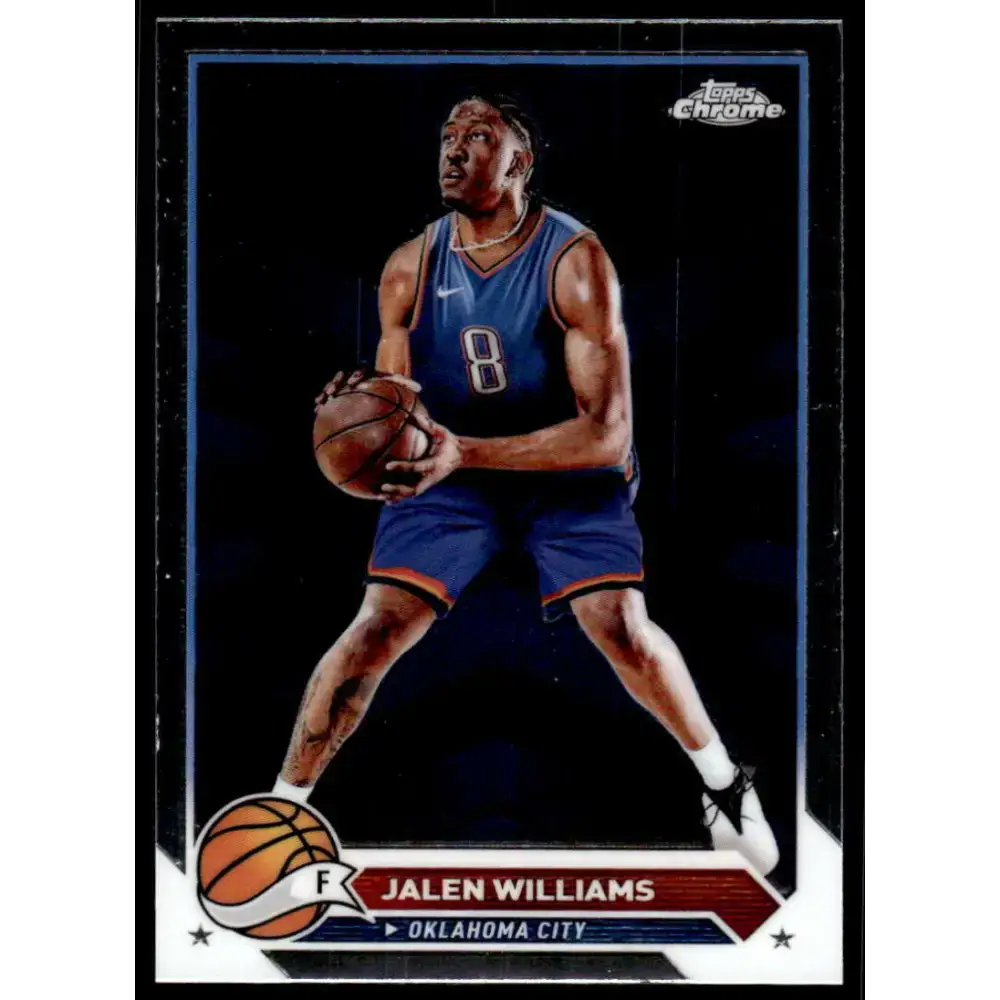 2023-24 Topps Chrome #184 Jalen Williams NM-MT Oklahoma City Thunder Basketball Card - Basketball Card Single