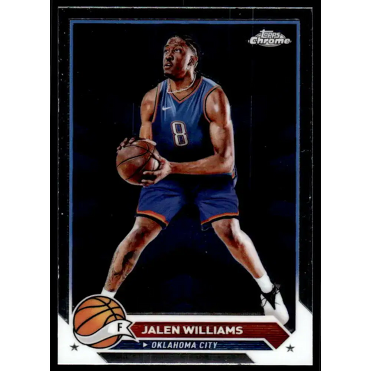 2023-24 Topps Chrome #184 Jalen Williams NM-MT Oklahoma City Thunder Basketball Card - Basketball Card Single