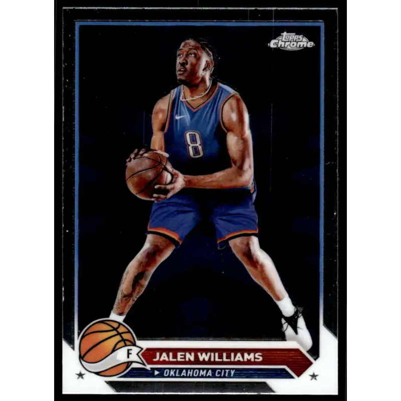 2023-24 Topps Chrome #184 Jalen Williams NM-MT Oklahoma City Thunder Basketball Card - Basketball Card Single