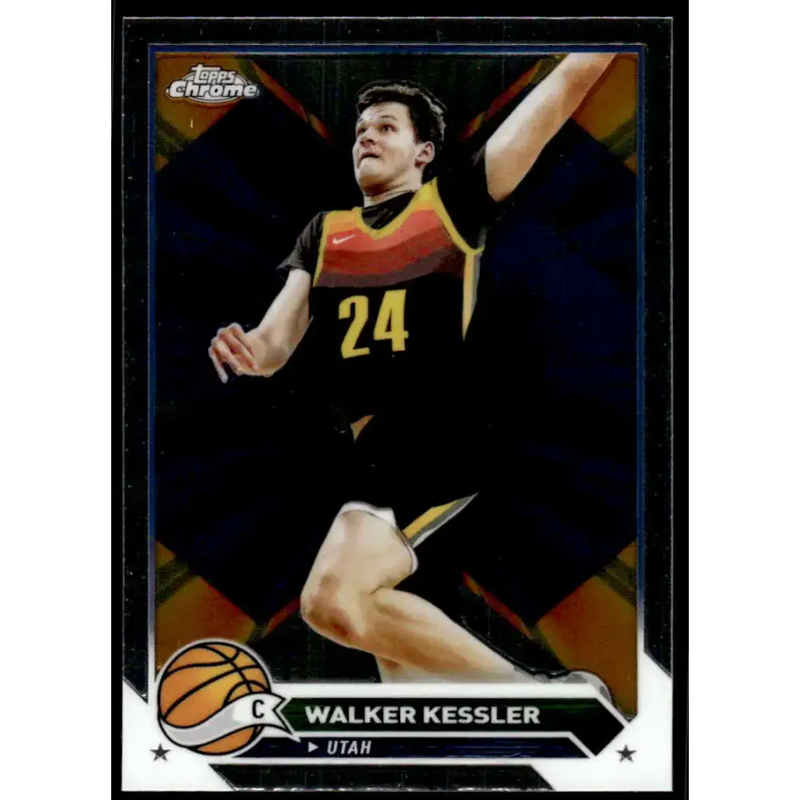 2023-24 Topps Chrome #185 Walker Kessler NM-MT Utah Jazz Basketball Card - Basketball Card Single