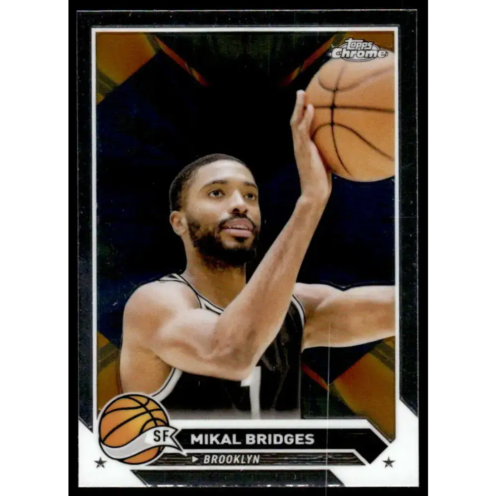 2023-24 Topps Chrome #2 Mikal Bridges NM-MT Brooklyn Nets Basketball Card - Basketball Card Single