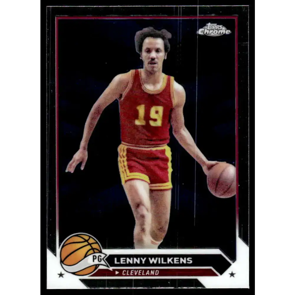 2023-24 Topps Chrome #25 Lenny Wilkens NM-MT Cleveland Cavaliers Basketball Card - Basketball Card Single
