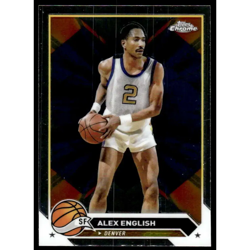 2023-24 Topps Chrome #26 Alex English NM-MT Denver Nuggets Basketball Card - Basketball Card Single