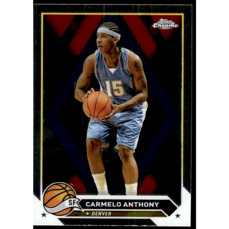 2023-24 Topps Chrome #27 Carmelo Anthony NM-MT Denver Nuggets Basketball Card - Basketball Card Single