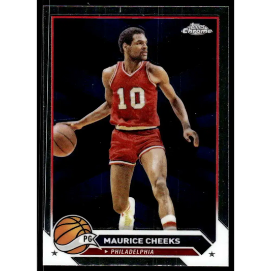 2023-24 Topps Chrome #34 Maurice Cheeks NM-MT Philadelphia 76ers Basketball Card - Basketball Card Single