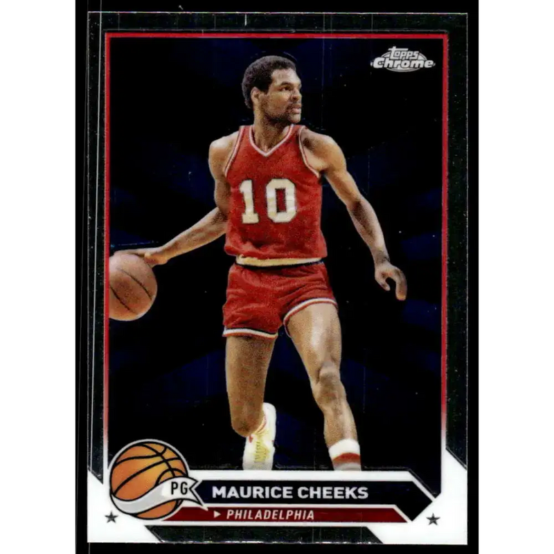 2023-24 Topps Chrome #34 Maurice Cheeks NM-MT Philadelphia 76ers Basketball Card - Basketball Card Single