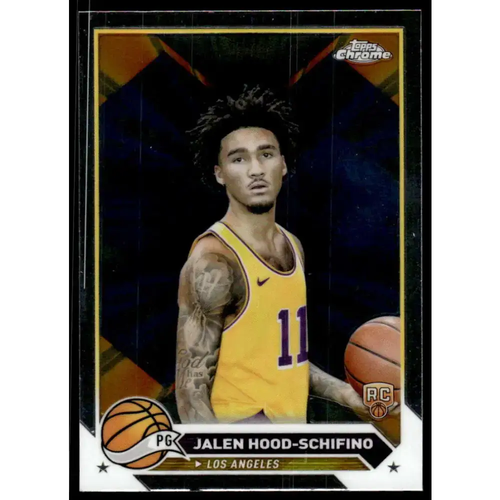 2023-24 Topps Chrome #35 Jalen Hood-Schifino NM-MT Los Angeles Lakers Basketball Card - Basketball Card Single