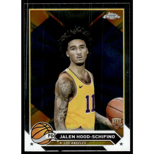 2023-24 Topps Chrome #35 Jalen Hood-Schifino NM-MT Los Angeles Lakers Basketball Card - Basketball Card Single