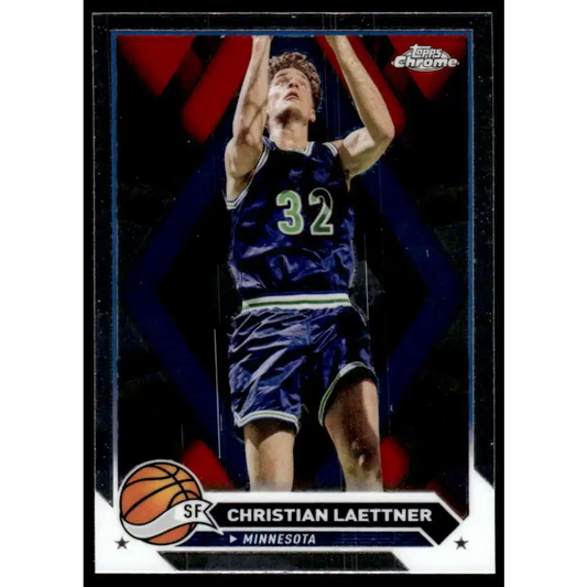 2023-24 Topps Chrome #36 Christian Laettner NM-MT Minnesota Timberwolves Basketball Card - Basketball Card Single