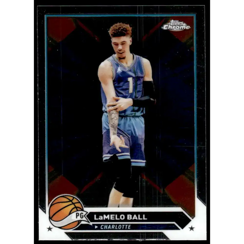 2023-24 Topps Chrome #41 LaMelo Ball NM-MT Charlotte Hornets Basketball Card - Basketball Card Single