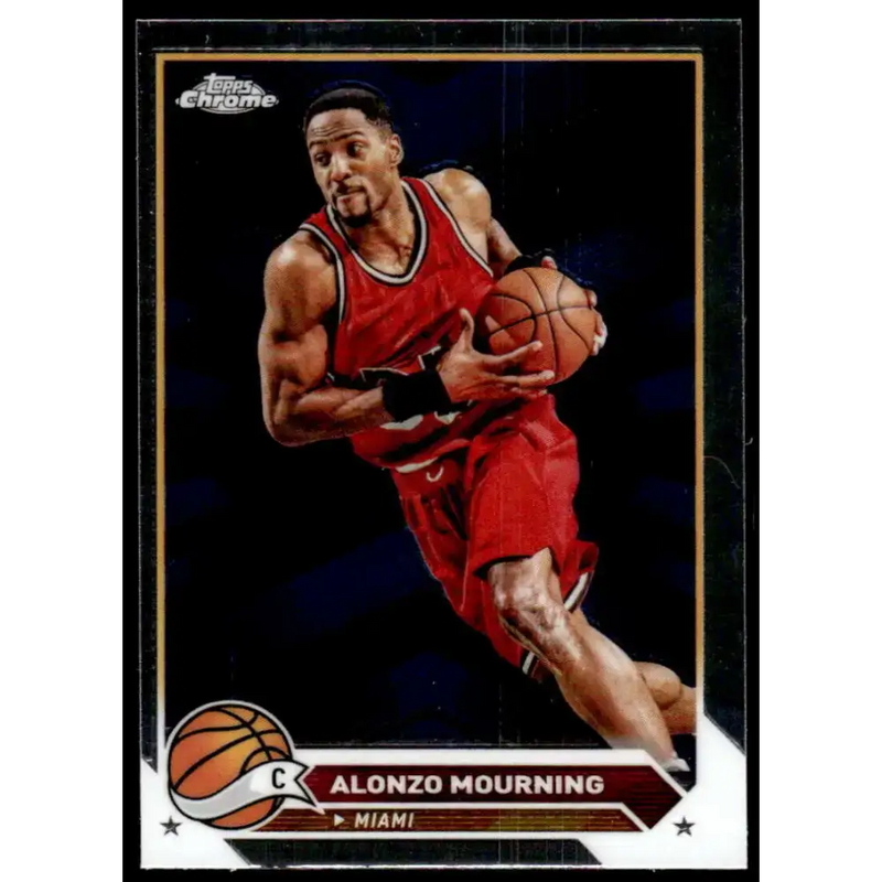 2023-24 Topps Chrome #43 Alonzo Mourning NM-MT Miami Heat Basketball Card - Basketball Card Single