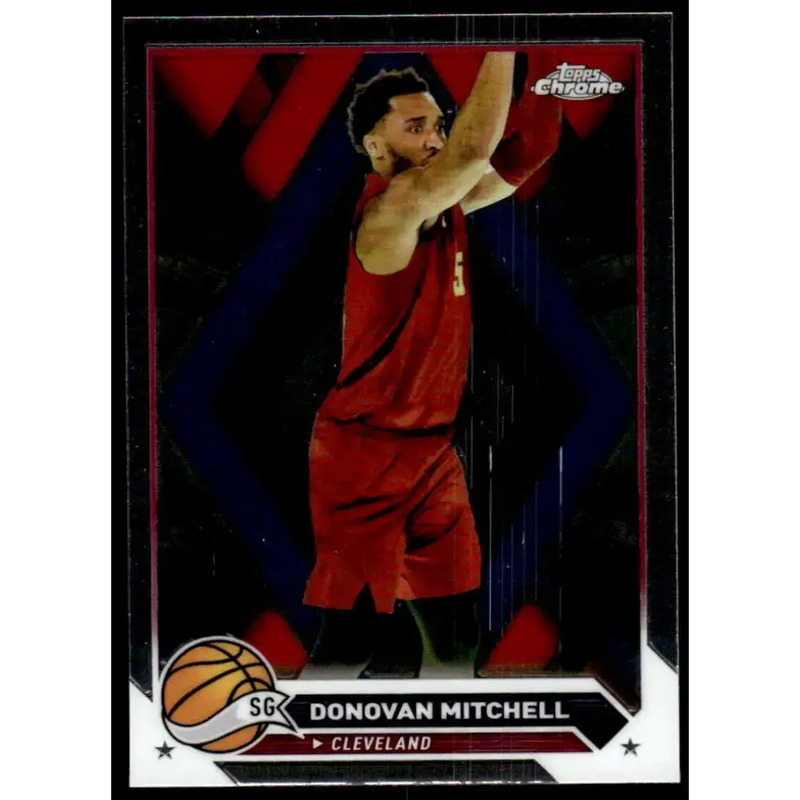 2023-24 Topps Chrome #45 Donovan Mitchell NM-MT Cleveland Cavaliers Basketball Card - Basketball Card Single