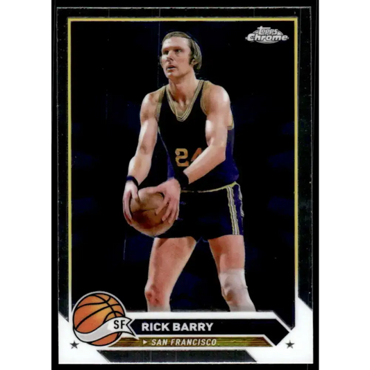 2023-24 Topps Chrome #56 Rick Barry NM-MT Golden State Warriors Basketball Card - Basketball Card Single