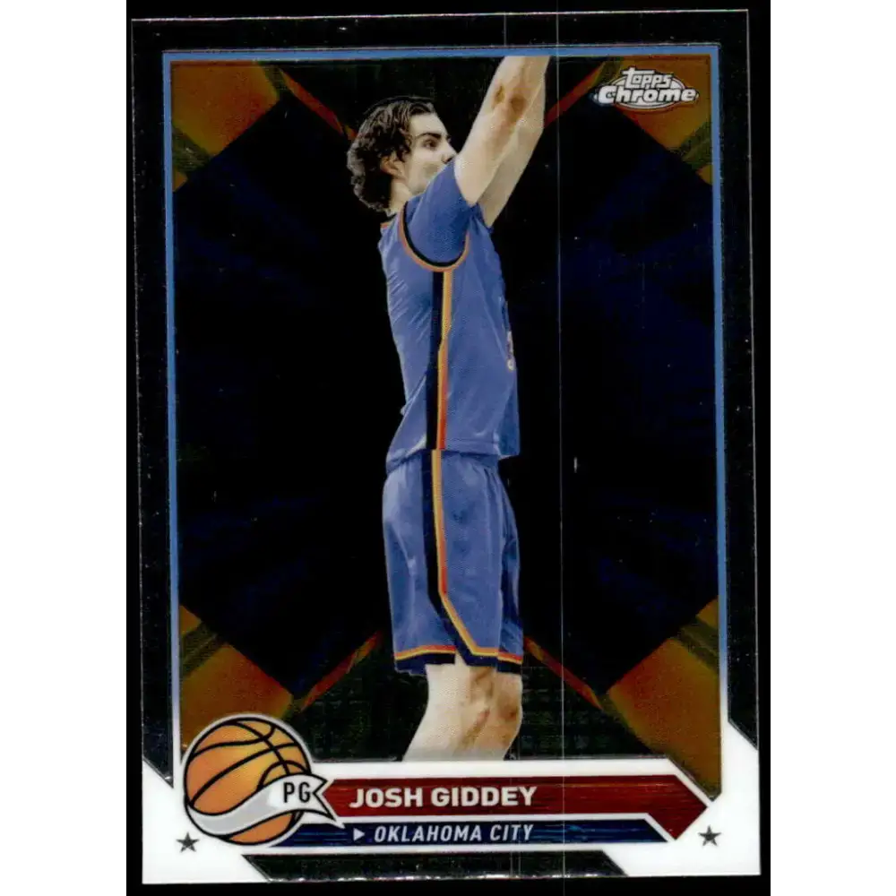 2023-24 Topps Chrome #74 Josh Giddey NM-MT Oklahoma City Thunder Basketball Card - Basketball Card Single