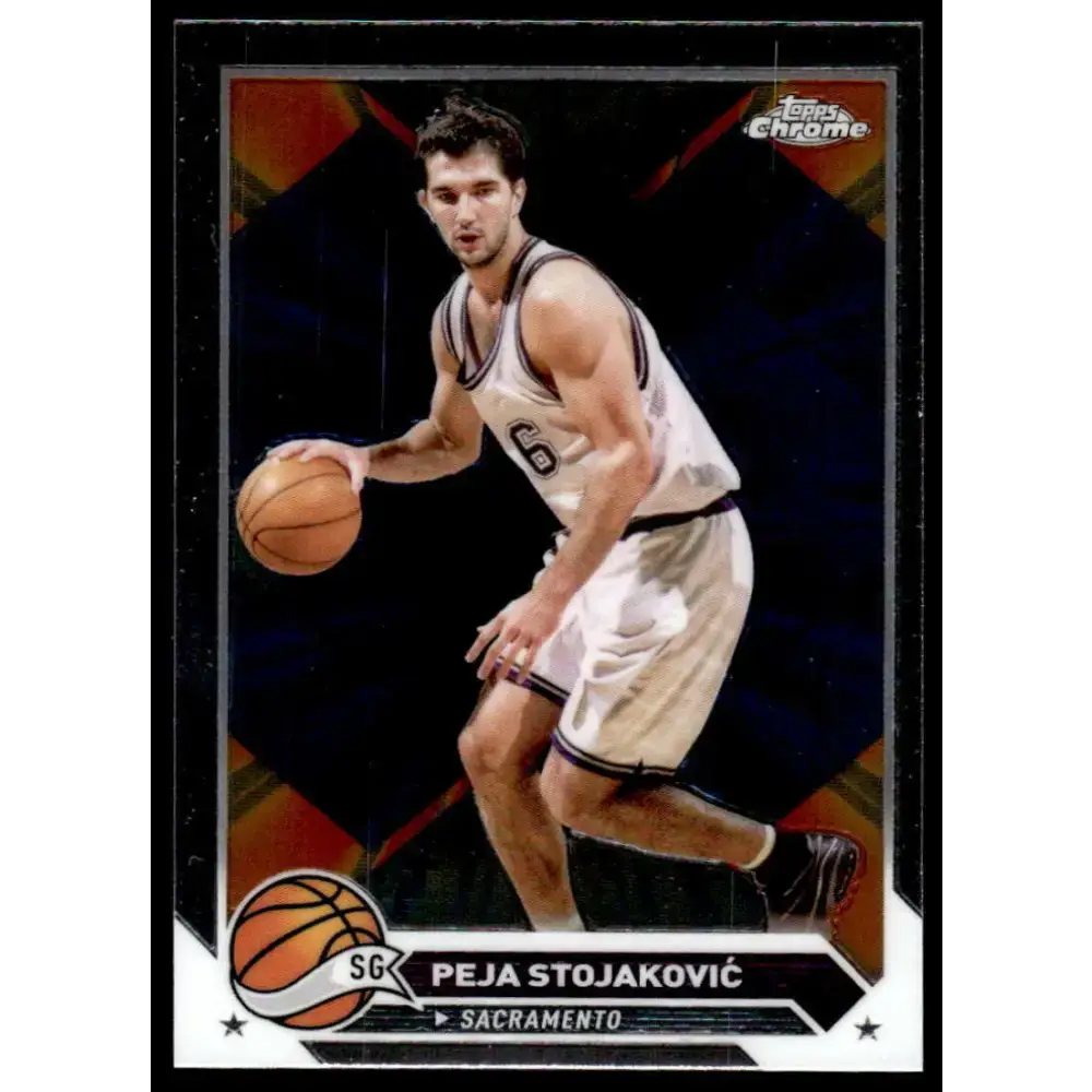 2023-24 Topps Chrome #8 Peja Stojakovic NM-MT Sacramento Kings Basketball Card - Basketball Card Single