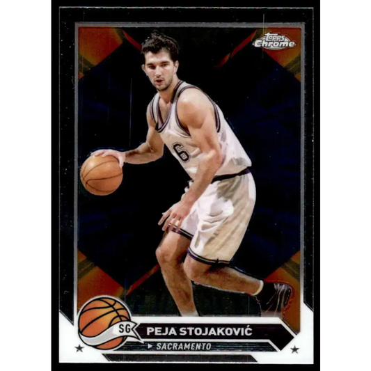 2023-24 Topps Chrome #8 Peja Stojakovic NM-MT Sacramento Kings Basketball Card - Basketball Card Single