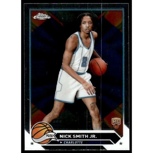 2023-24 Topps Chrome #86 Nick Smith Jr. NM-MT Charlotte Hornets Basketball Card - Basketball Card Single