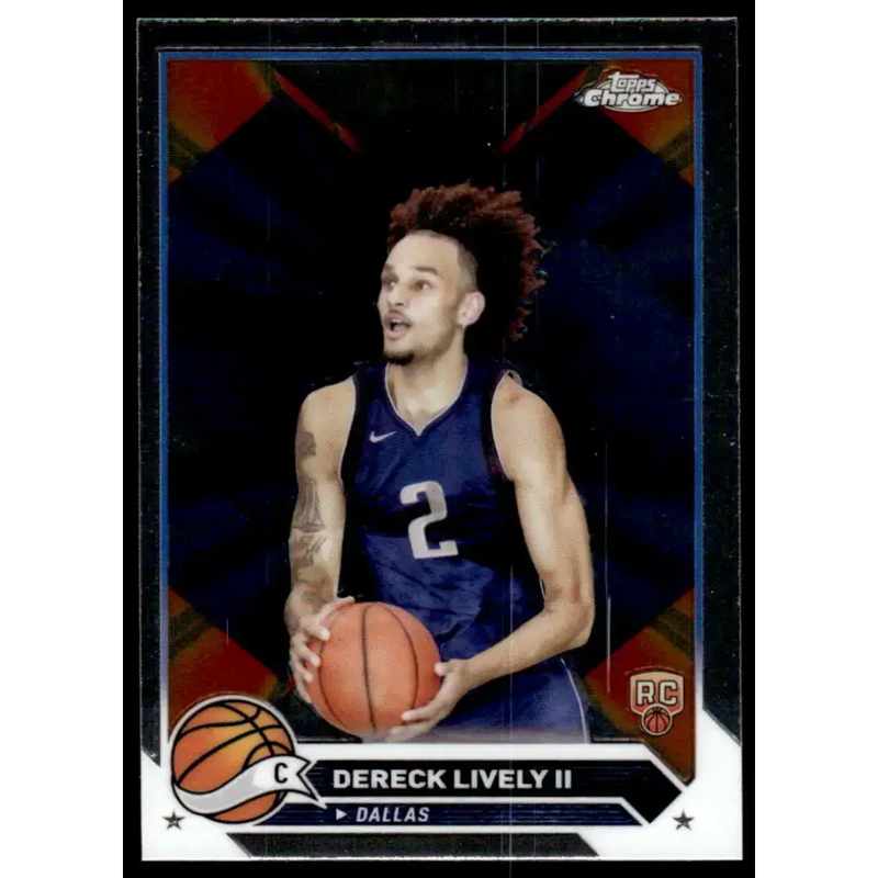 2023-24 Topps Chrome #92 Dereck Lively II NM-MT Dallas Mavericks Basketball Card - Basketball Card Single