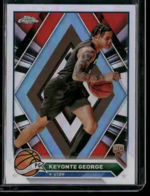2023-24 Topps Chrome Basketball Keyonte George #153 Refractor RC Basketball - Basketball Card Single
