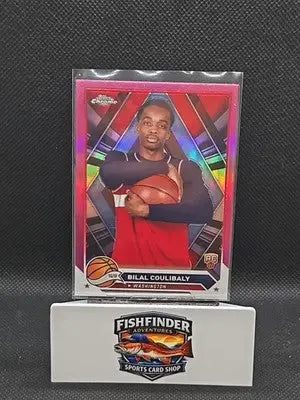 2023-24 Topps Chrome - Bilal Coulibaly #171 Pink Refractor (RC) - Basketball Card Single