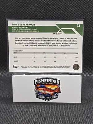 2023-24 Topps Chrome - Brice Sensabaugh #73 Green Topps Refractor (RC) - Basketball Card Single