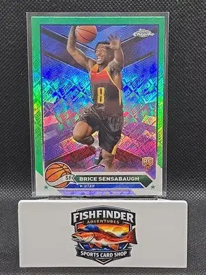 2023-24 Topps Chrome - Brice Sensabaugh #73 Green Topps Refractor (RC) - Basketball Card Single