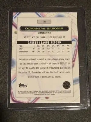 2023-24 Topps Chrome Cosmic #106 Domantas Sabonis - Basketball Card Single
