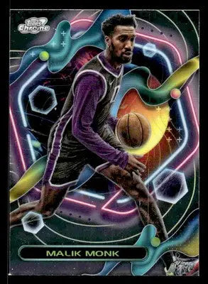 2023-24 Topps Chrome Cosmic #110 Malik Monk Base Sacramento Kings - Basketball Card Single