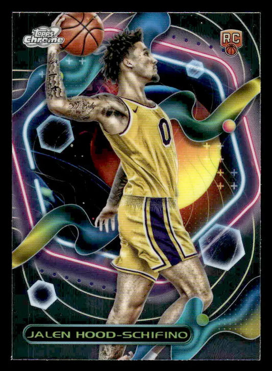 2023-24 Topps Chrome Cosmic #165 Jalen Hood-Schifino Base RC Los Angeles Lakers - Basketball Card Single