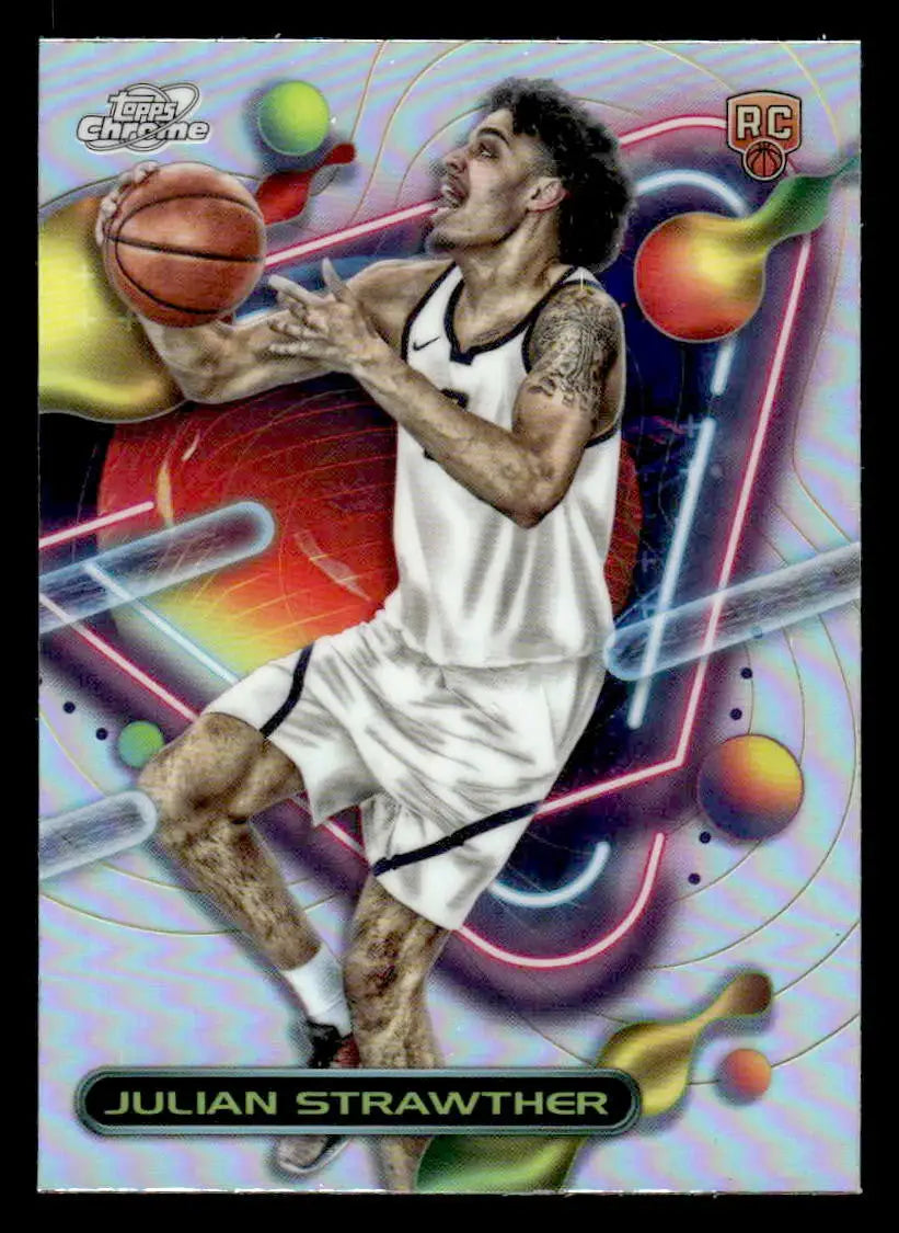 2023-24 Topps Chrome Cosmic #176 Julian Strawther - Basketball Card Single