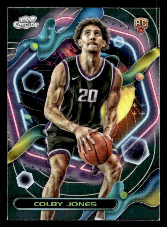 2023-24 Topps Chrome Cosmic #181 Colby Jones Base RC Sacramento Kings - Basketball Card Single