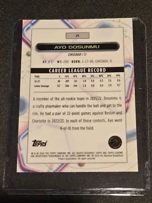 2023-24 Topps Chrome Cosmic #24 Ayo Dosunmu - Basketball Card Single