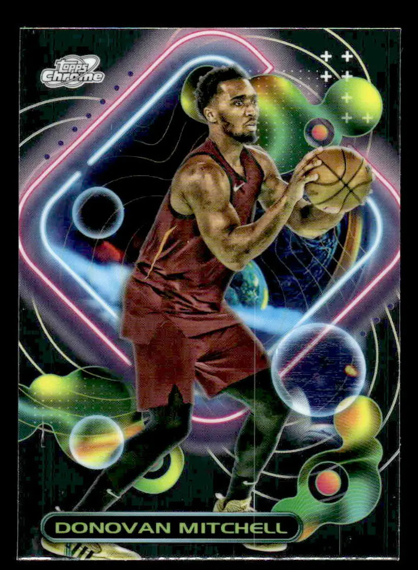 2023-24 Topps Chrome Cosmic #25 Donovan Mitchell Base Cleveland Cavaliers - Basketball Card Single