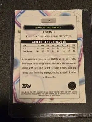 2023-24 Topps Chrome Cosmic #26 Evan Mobley - Basketball Card Single