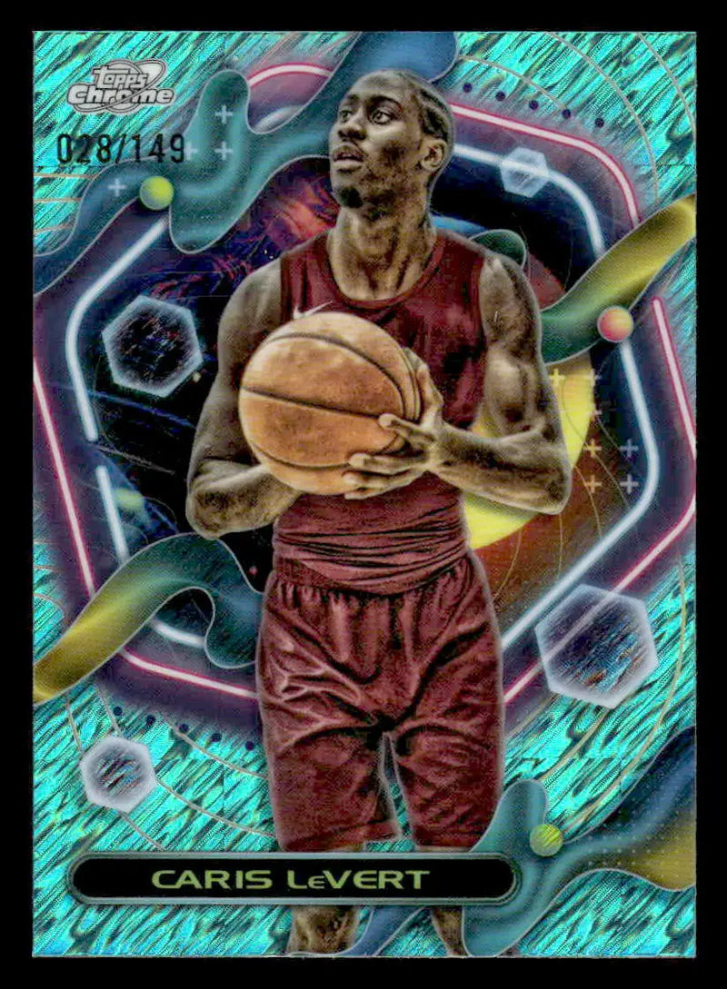 2023-24 Topps Chrome Cosmic #28 Caris LeVert Aqua Equinox Refractors #/149 Cavs - Basketball Card Single