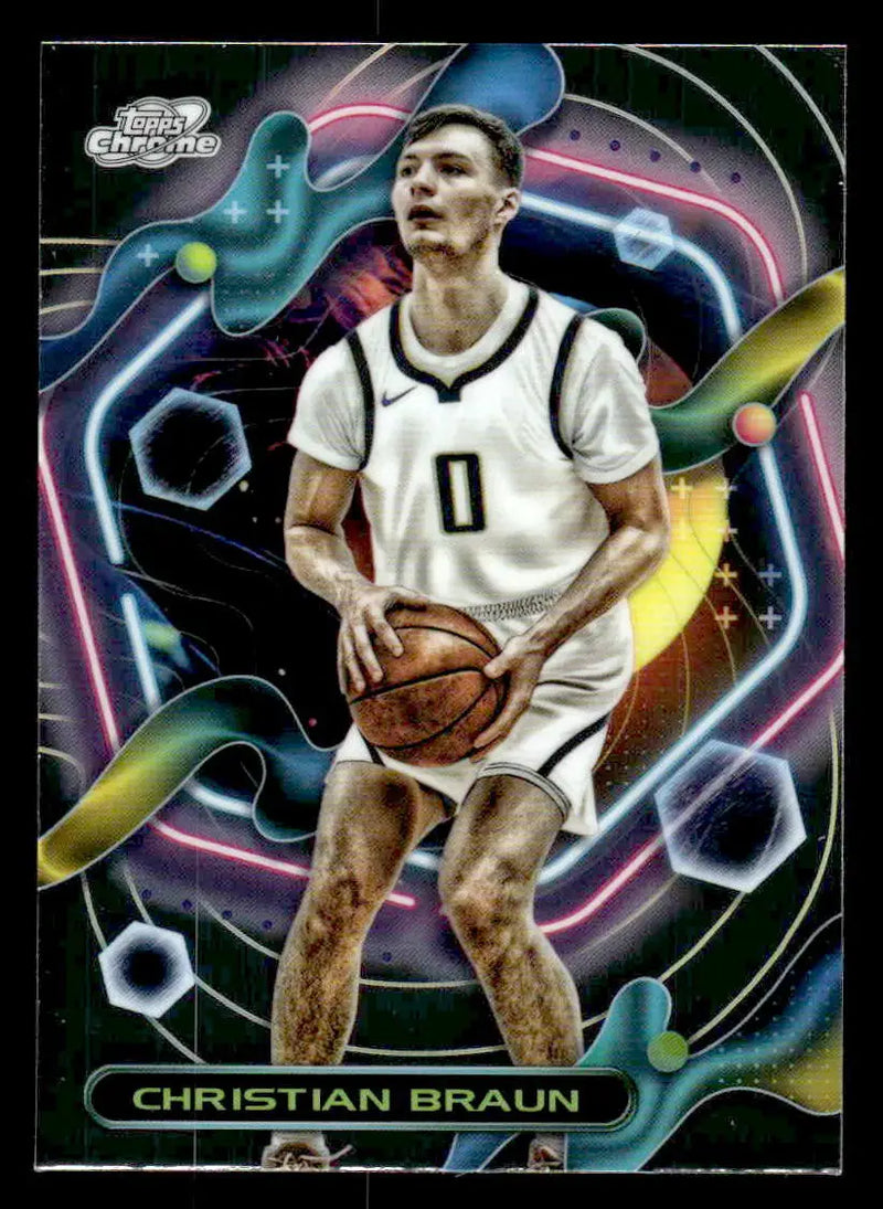 2023-24 Topps Chrome Cosmic #35 Christian Braun - Basketball Card Single