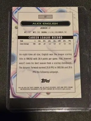 2023-24 Topps Chrome Cosmic #37 Alex English - Basketball Card Single