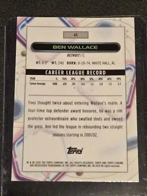 2023-24 Topps Chrome Cosmic #43 Ben Wallace - Basketball Card Single
