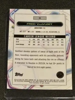 2023-24 Topps Chrome Cosmic #45 Fred VanVleet - Basketball Card Single