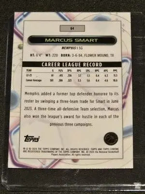 2023-24 Topps Chrome Cosmic #64 Marcus Smart - Basketball Card Single