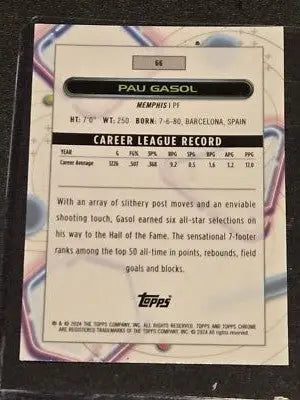 2023-24 Topps Chrome Cosmic #66 Pau Gasol - Basketball Card Single