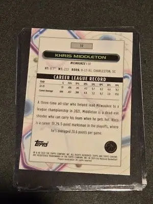 2023-24 Topps Chrome Cosmic #72 Khris Middleton - Basketball Card Single