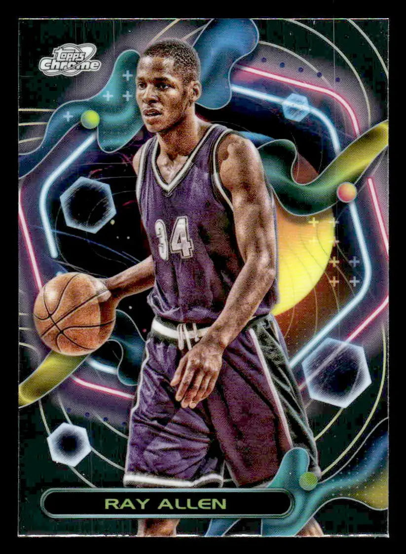 2023-24 Topps Chrome Cosmic #73 Ray Allen Base Milwaukee Bucks - Basketball Card Single